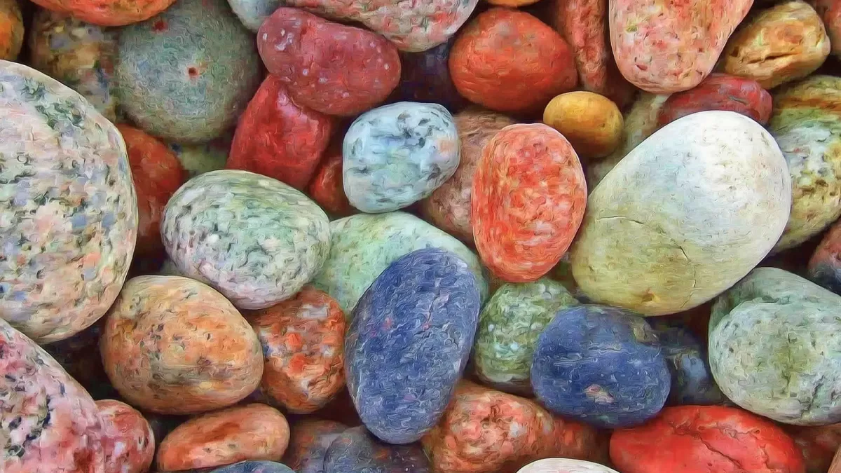 カラフルな石